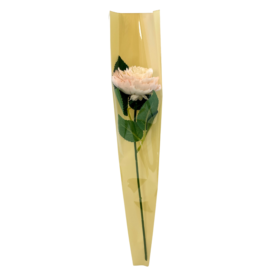 Single Stem Ruffled Rose - Luxe Blush