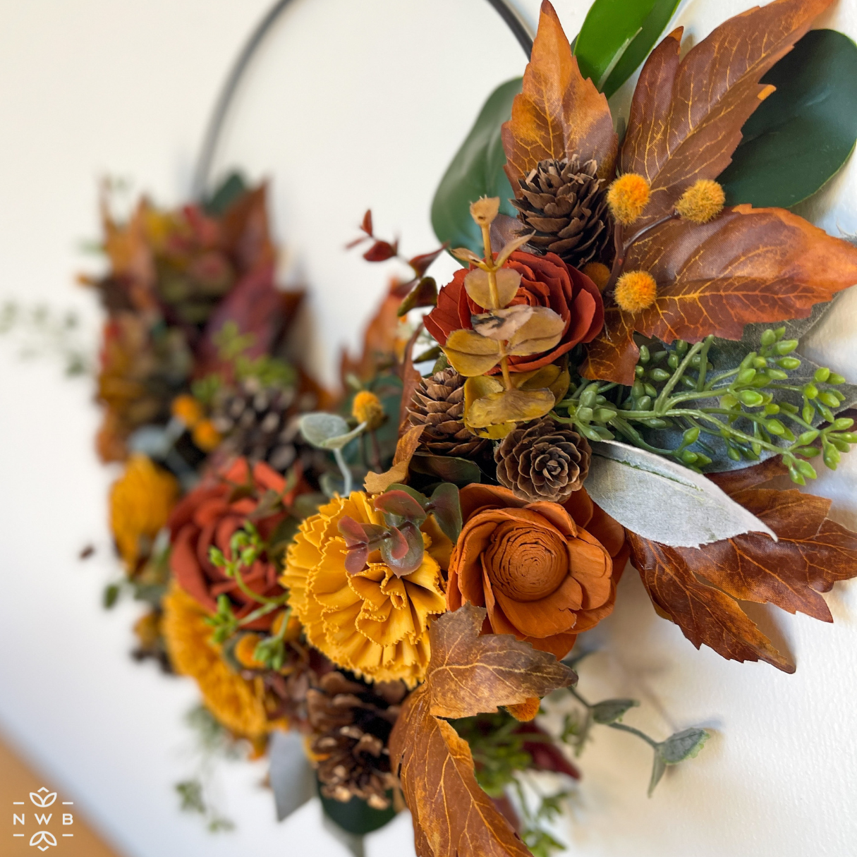 Autumn Harvest Hoop Wreath (12 inches)