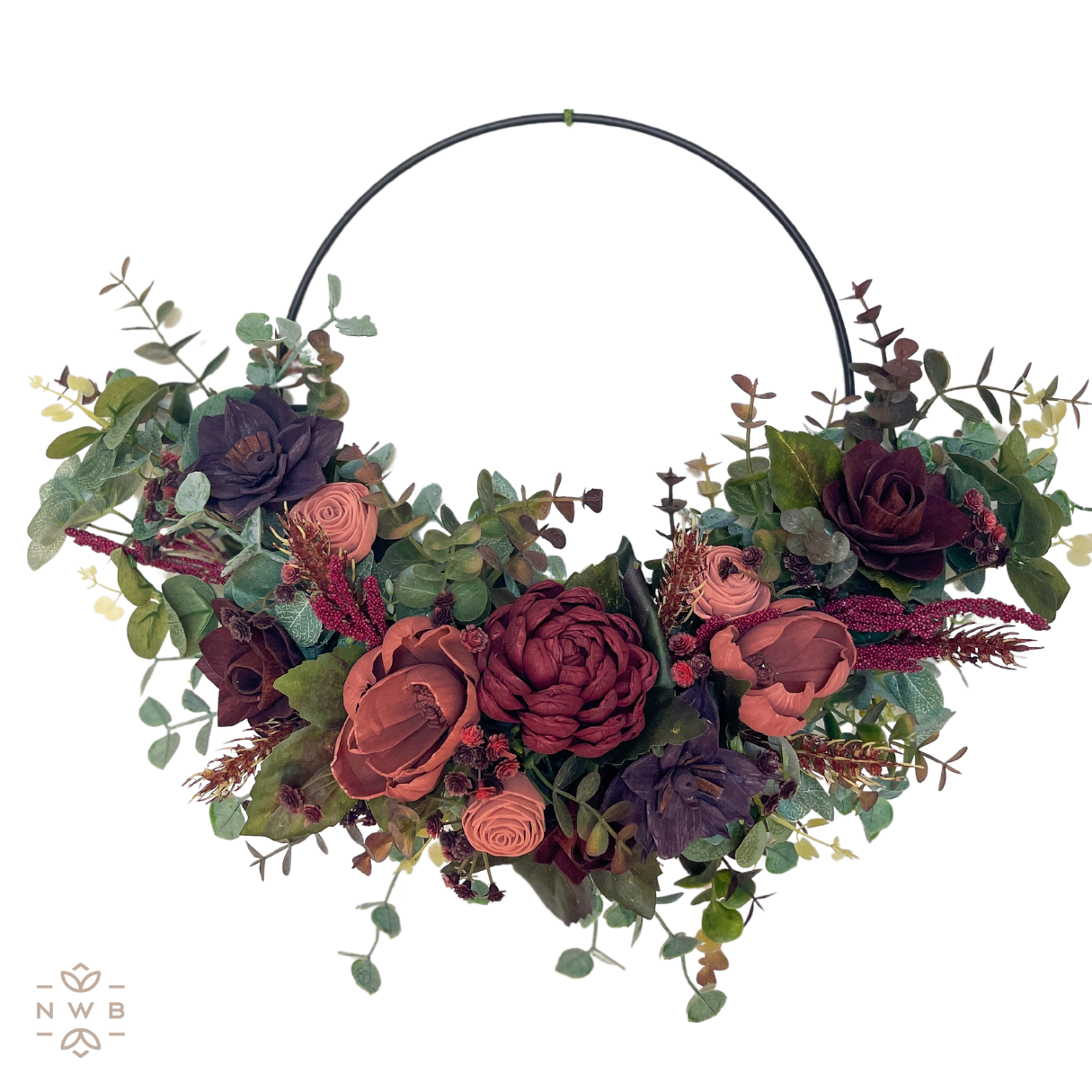 Autumn Berry Hoop Wreath (12 inches)