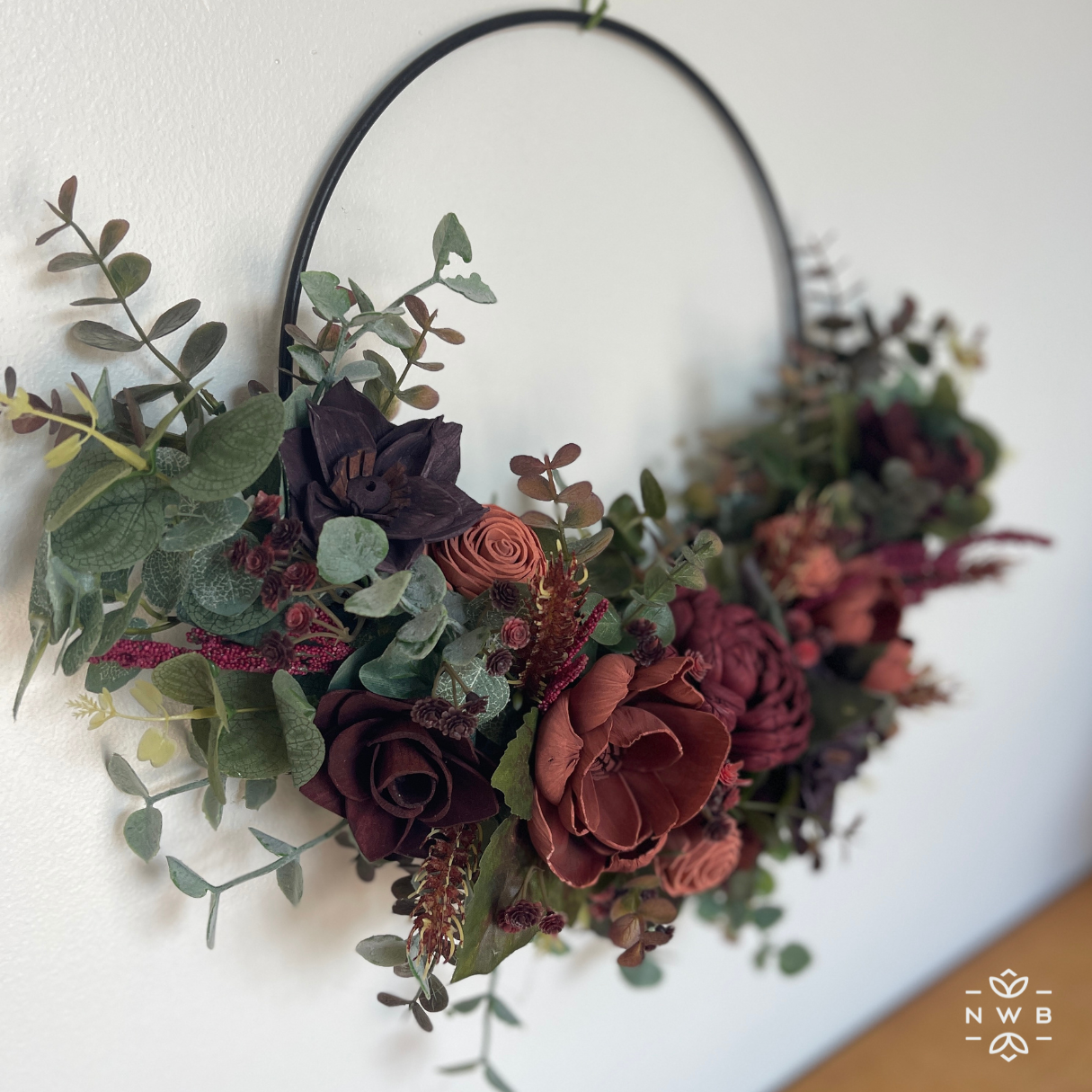 Autumn Berry Hoop Wreath (12 inches)
