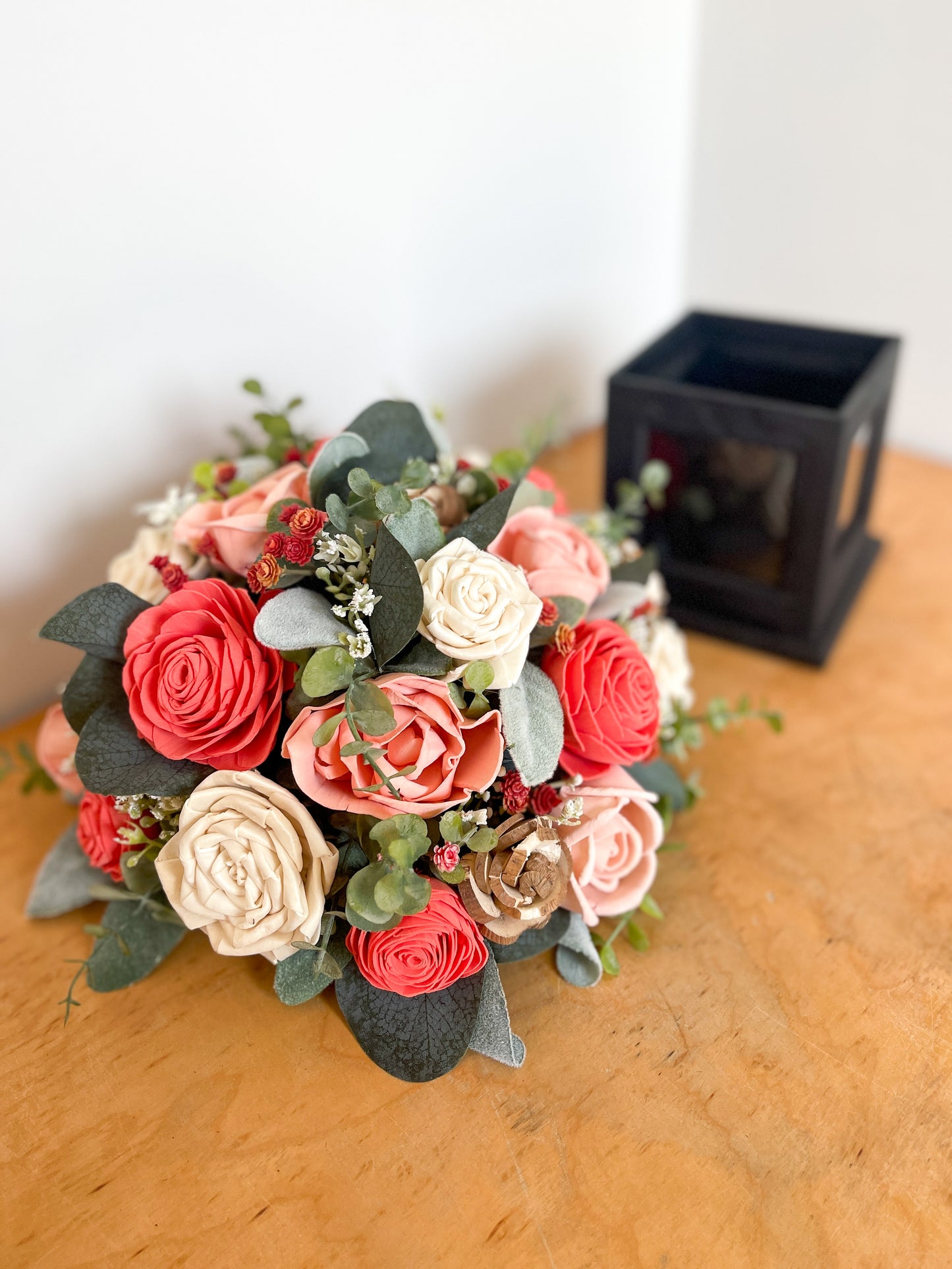 Coral and Blush Rotating Photo Bouquet