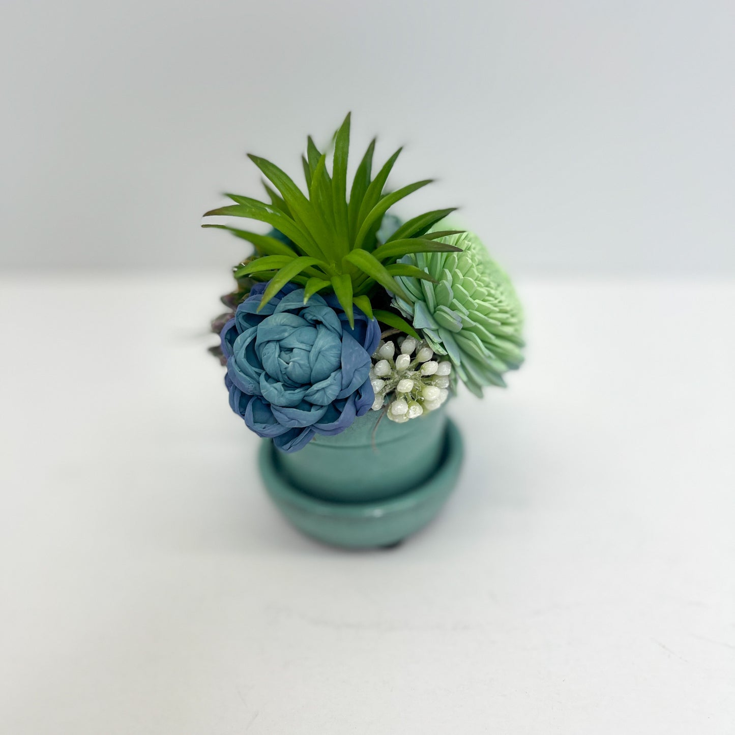 Mini Succulent Garden- Seafoam Green Ceramic