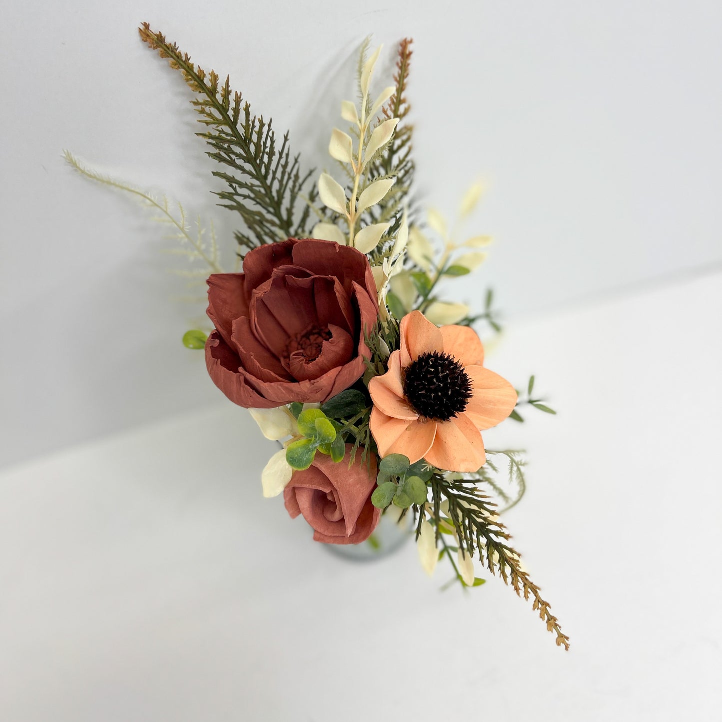 Mini Milk Can Bouquet - Marsala, Rose & Peach