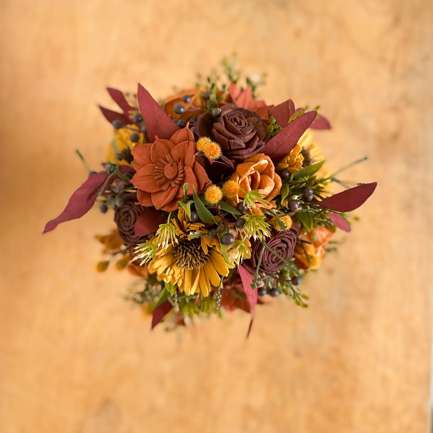 Autumn Berries Mason Jar Bouquet