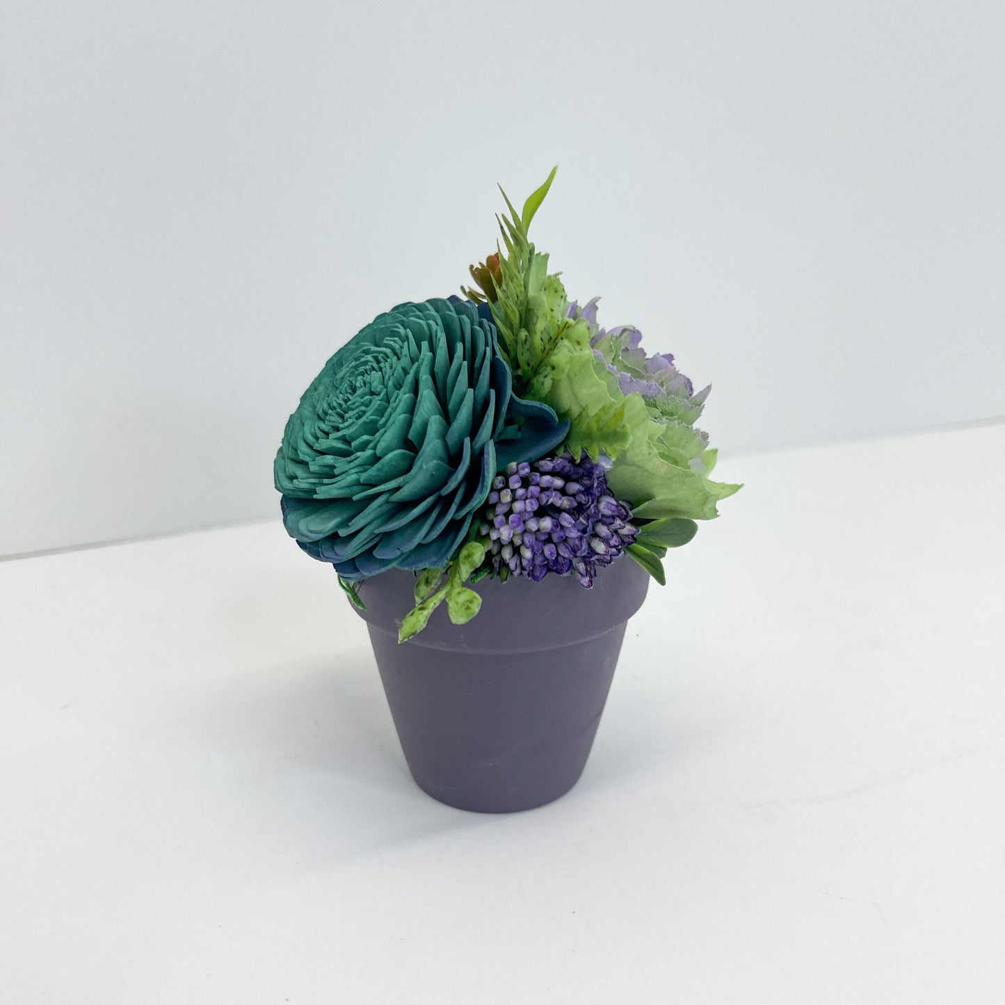 Mini Succulent Garden- Dusty Purple Terracotta