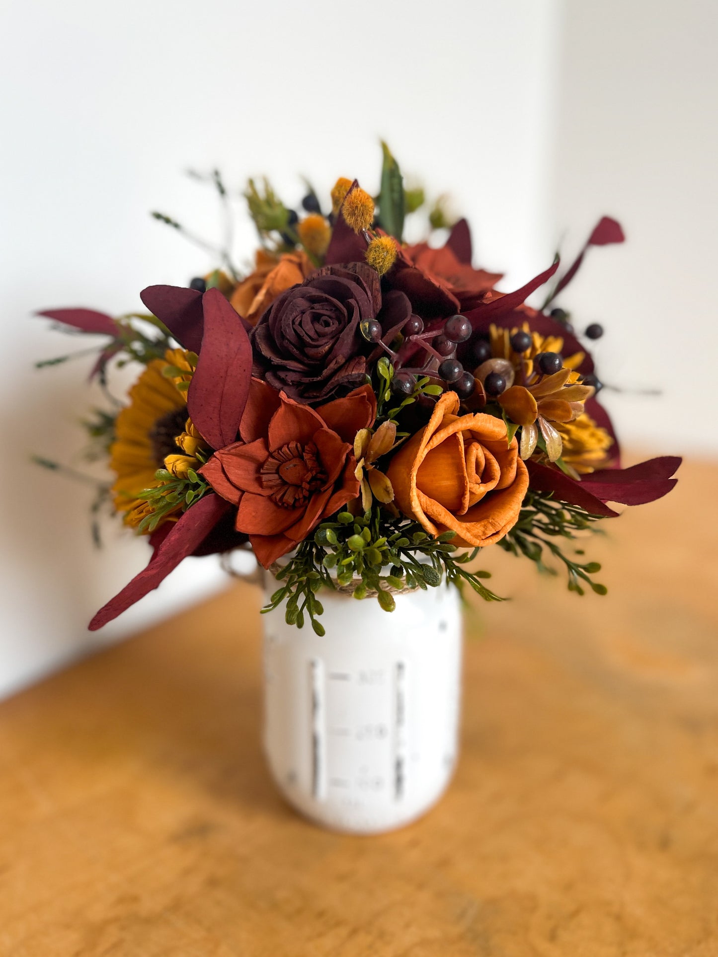 Autumn Berries Mason Jar Bouquet