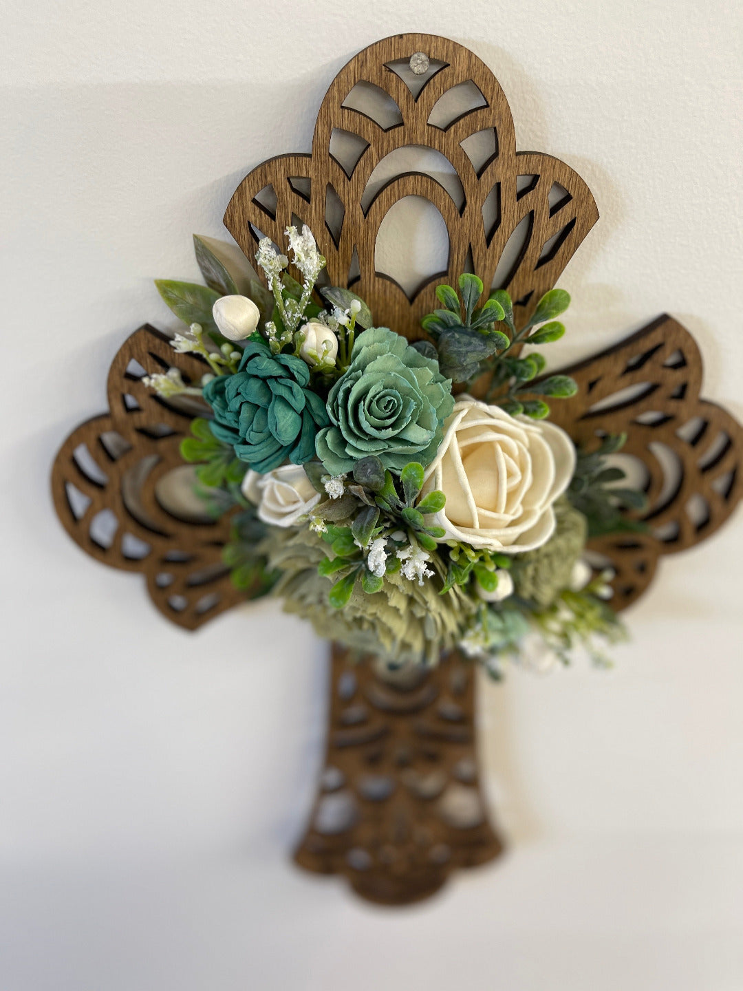 16 inch Ornate Cross - Custom Florals