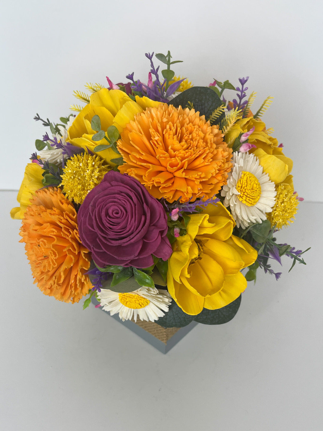 Summer Sunshine & Daisies in Grey Box