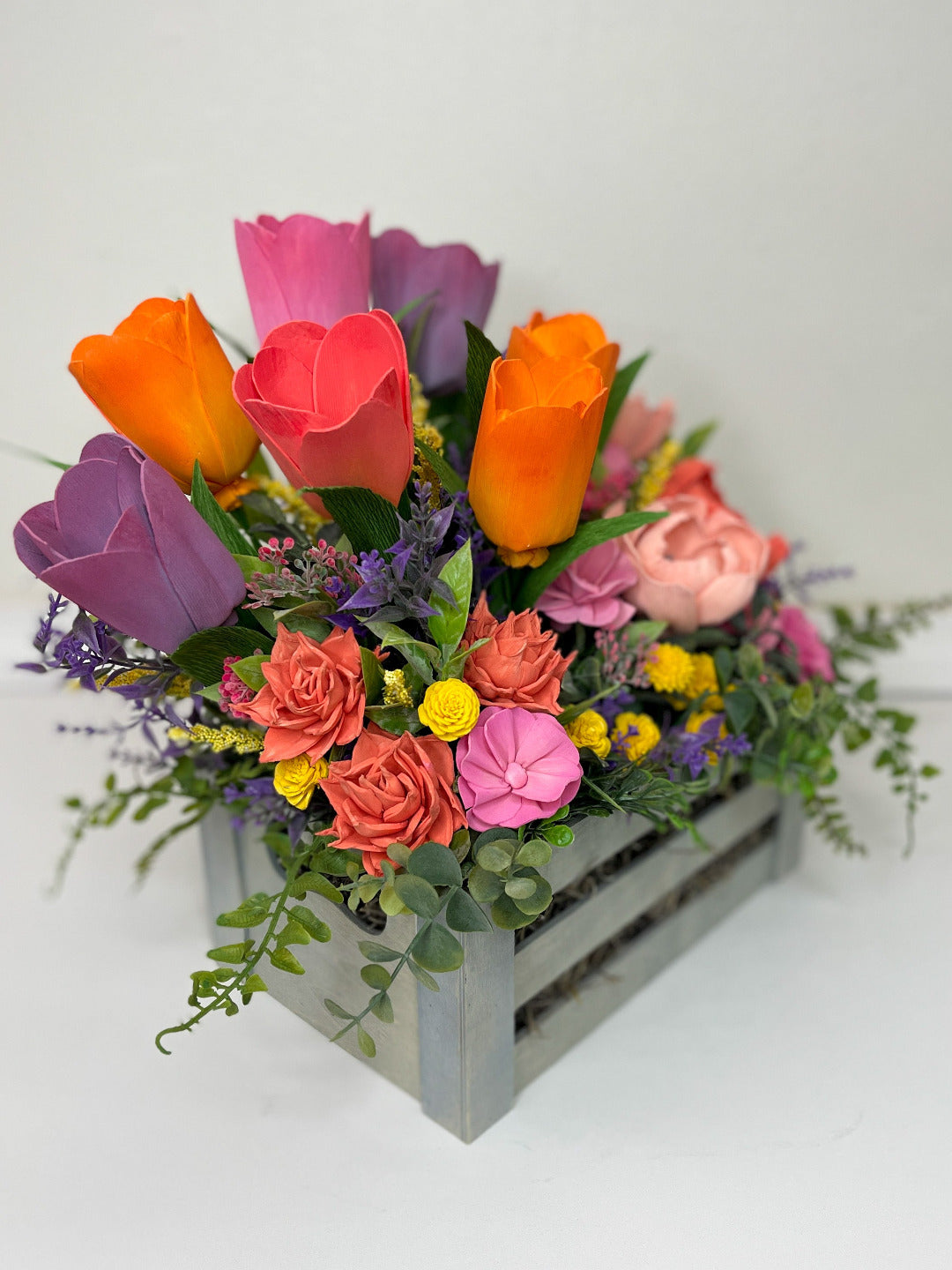 Spring Wildflower Tulip Crate