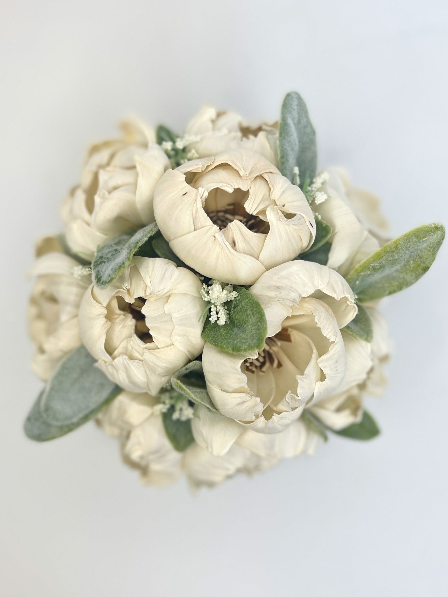 Ivory Elegance Geometric Planter Bouquet