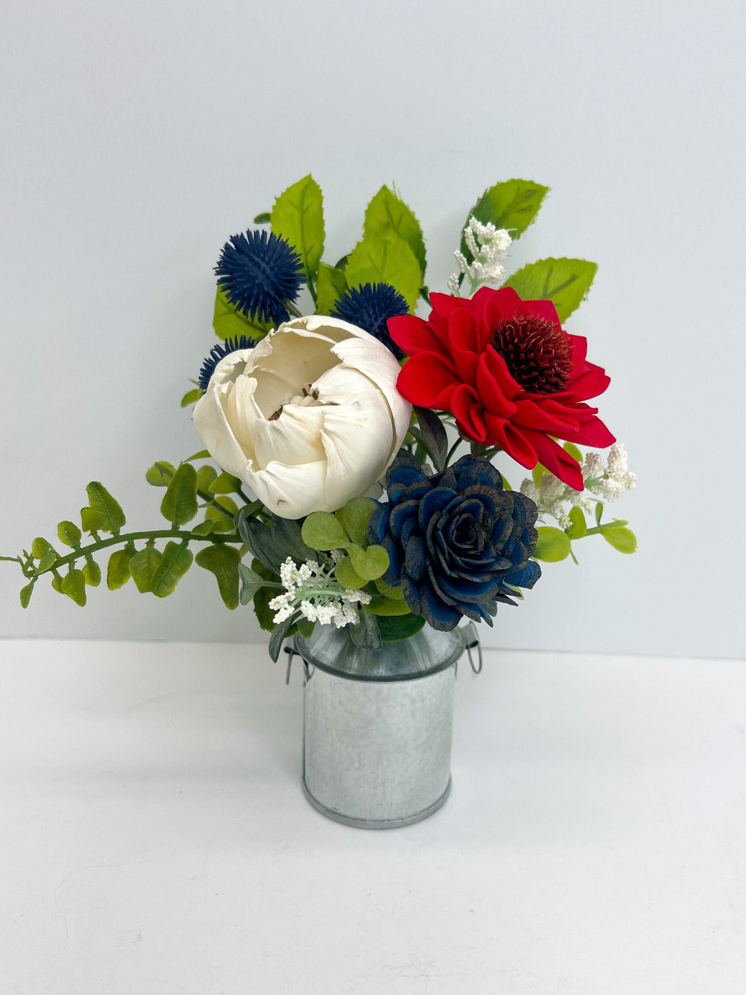 Patriotic Mini Milk Can Bouquet