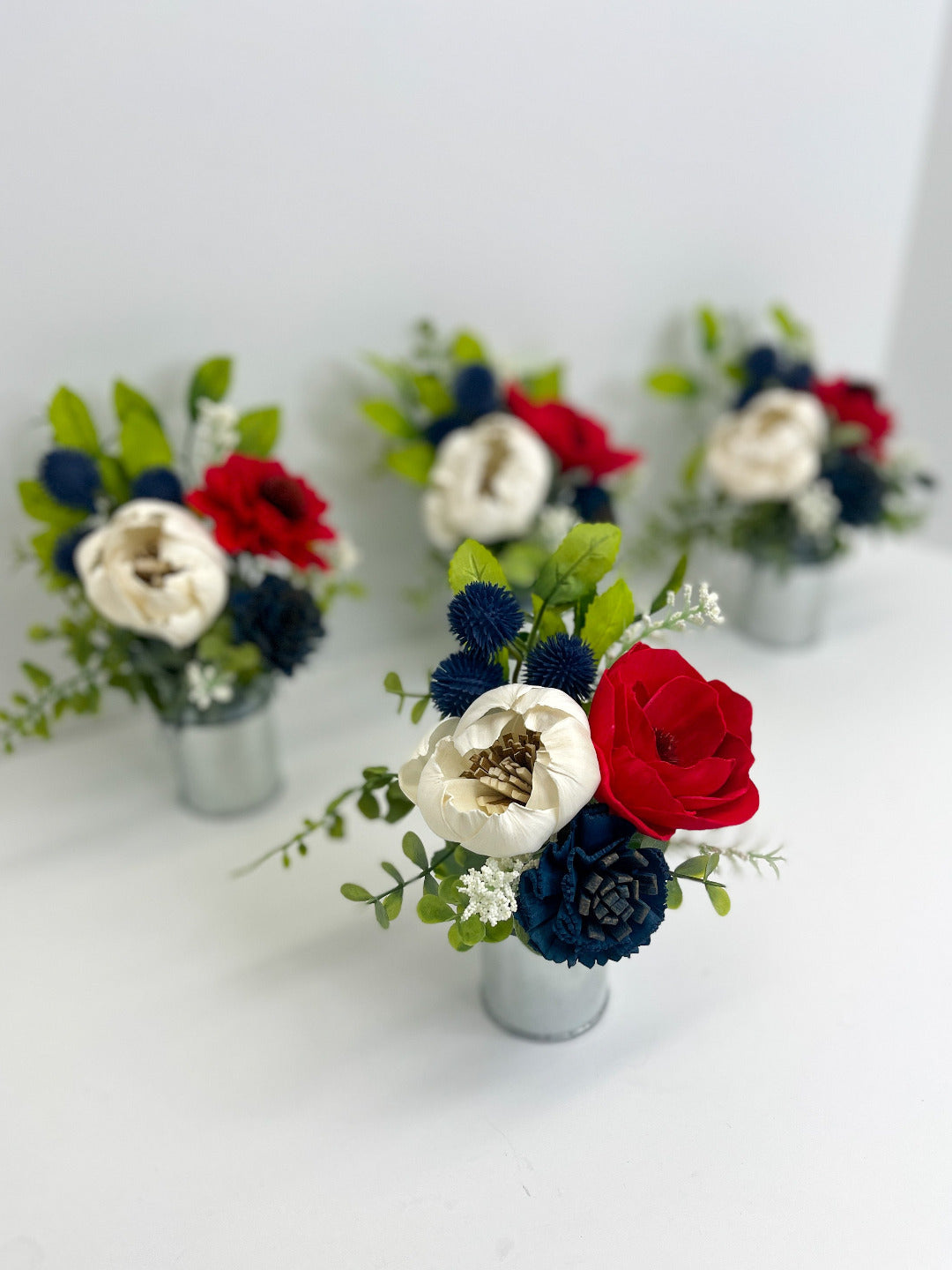 Patriotic Mini Milk Can Bouquet