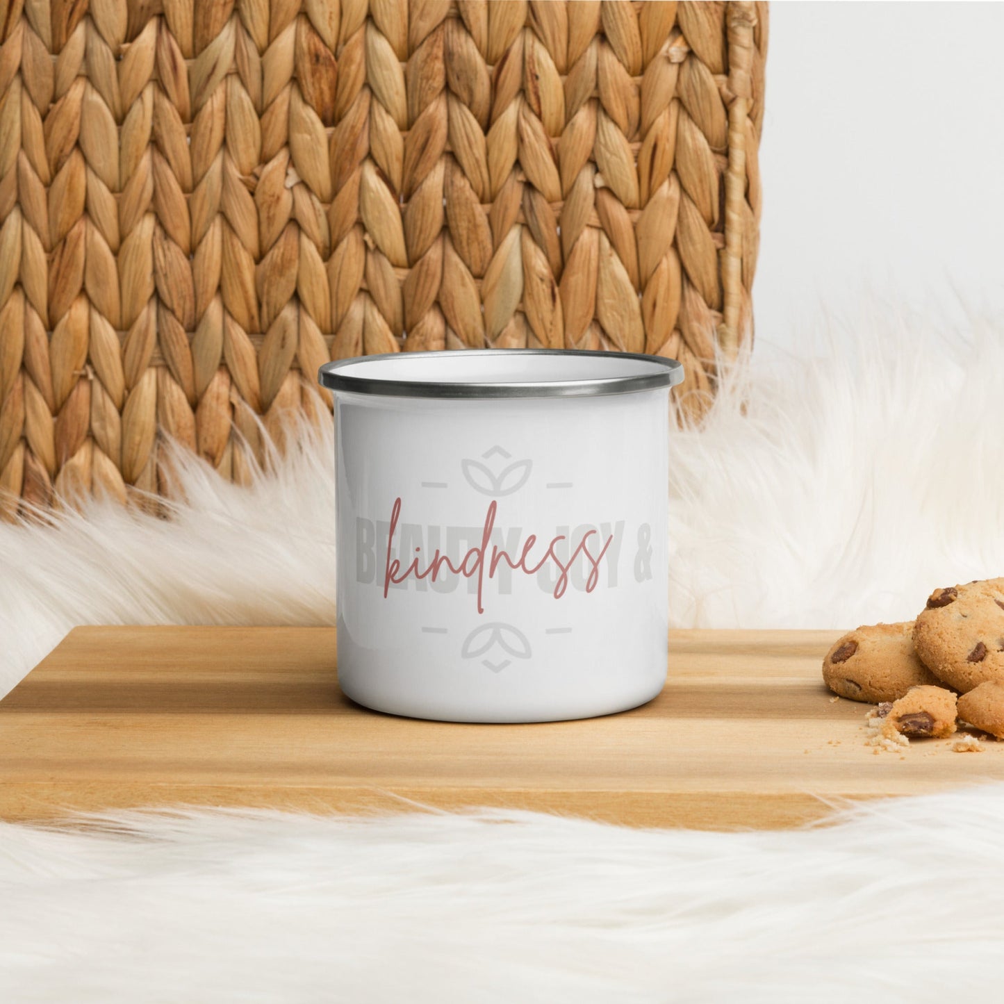 Beauty, Joy & Kindness Enamel Mug