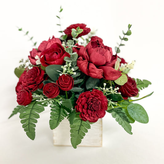 Deep Reds Boxed Centerpiece