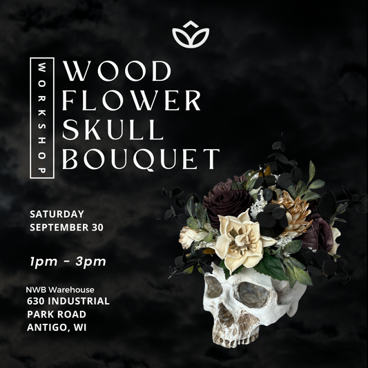 Wood Flower Skull Bouquet Ticket 9/30