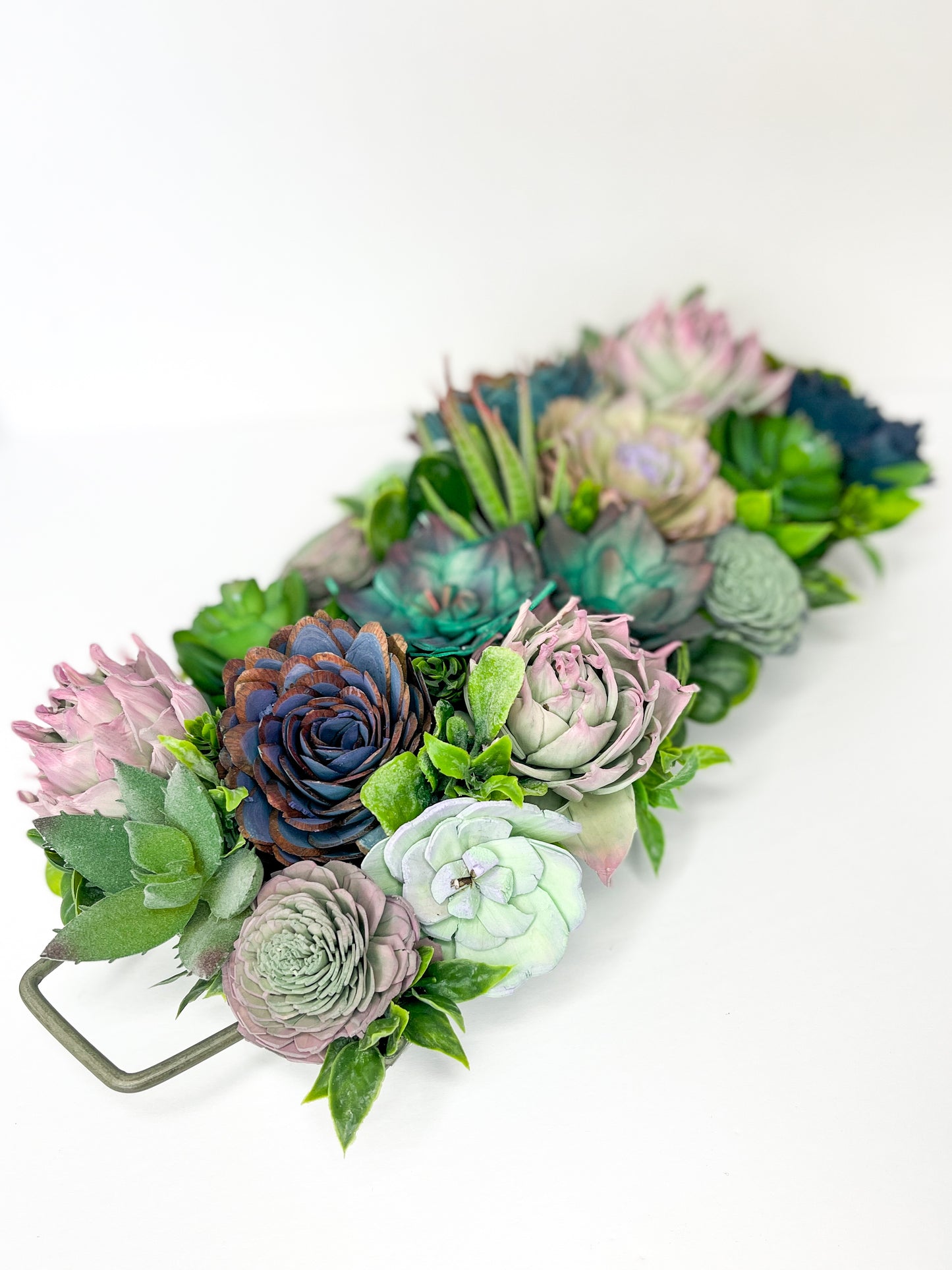 Enchanted Succulent Garden in Galvanized Tray