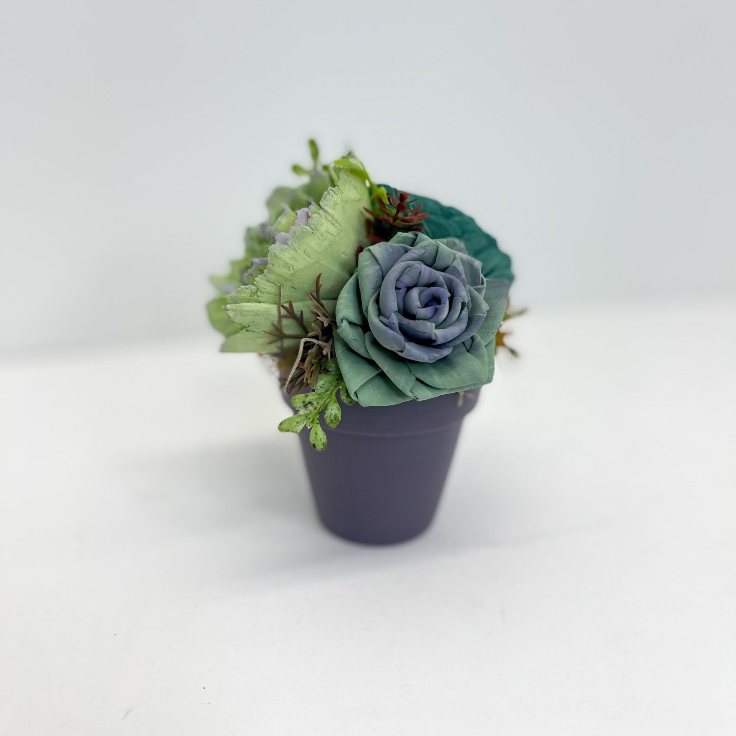 Mini Succulent Garden- Dusty Purple Terracotta