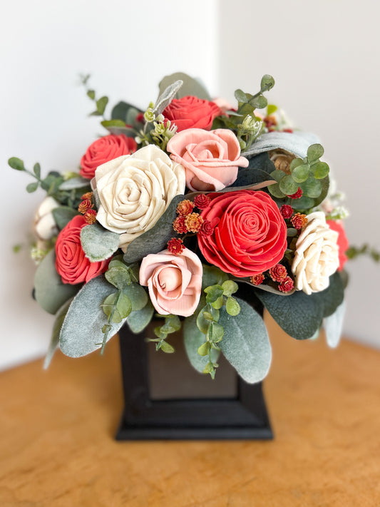 Coral and Blush Rotating Photo Bouquet