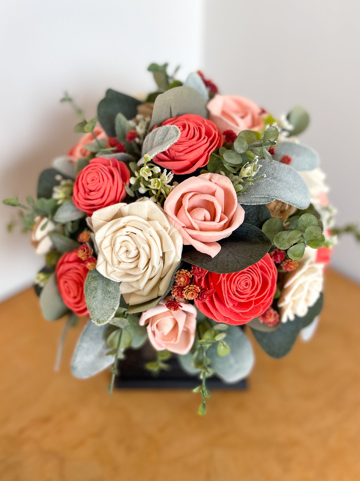 Coral and Blush Rotating Photo Bouquet