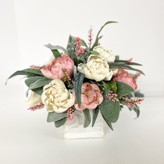 Peonies and Roses Boxed Centerpiece