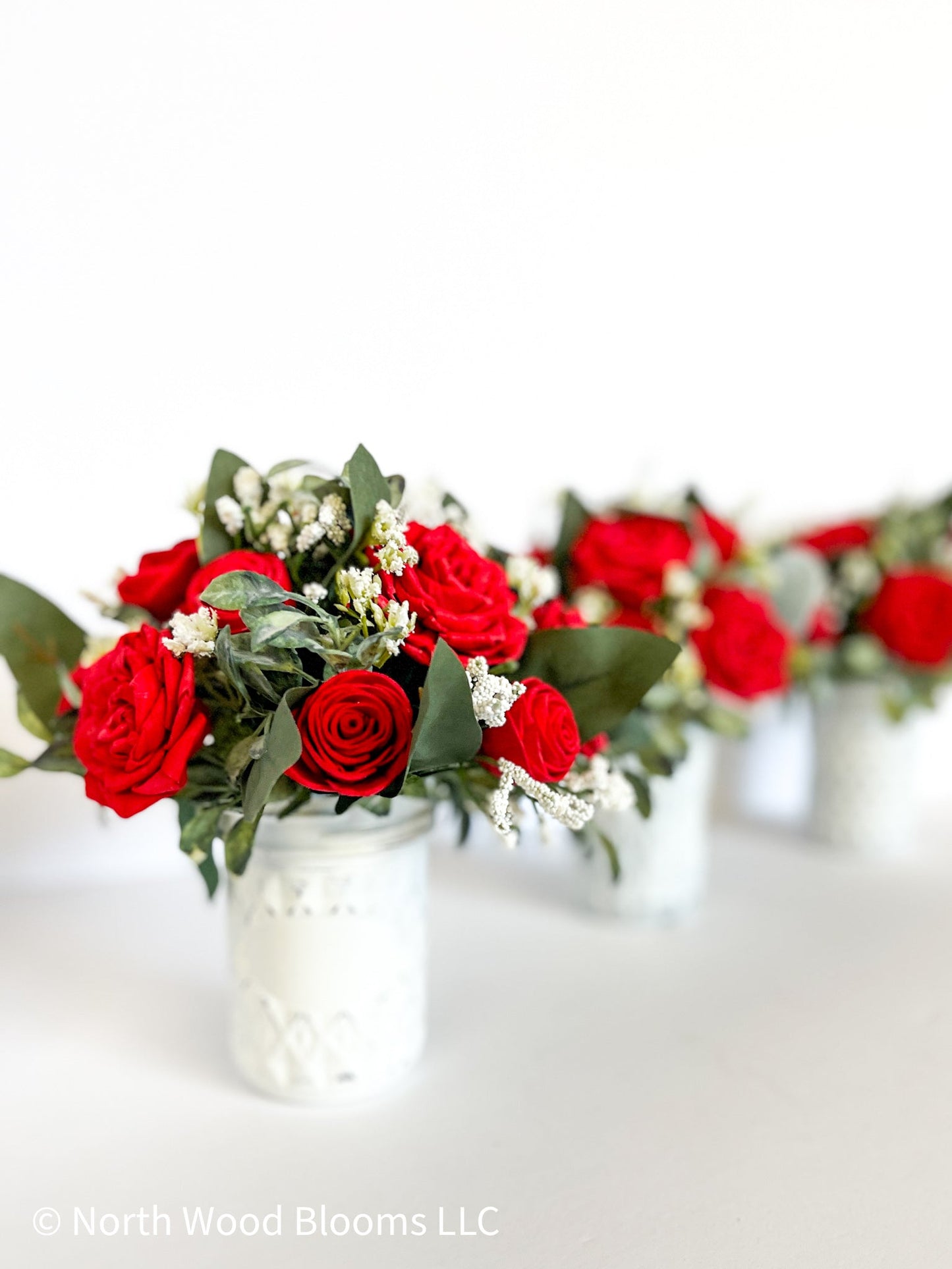 Ruby’s Red Roses Mason Jar Bouquet