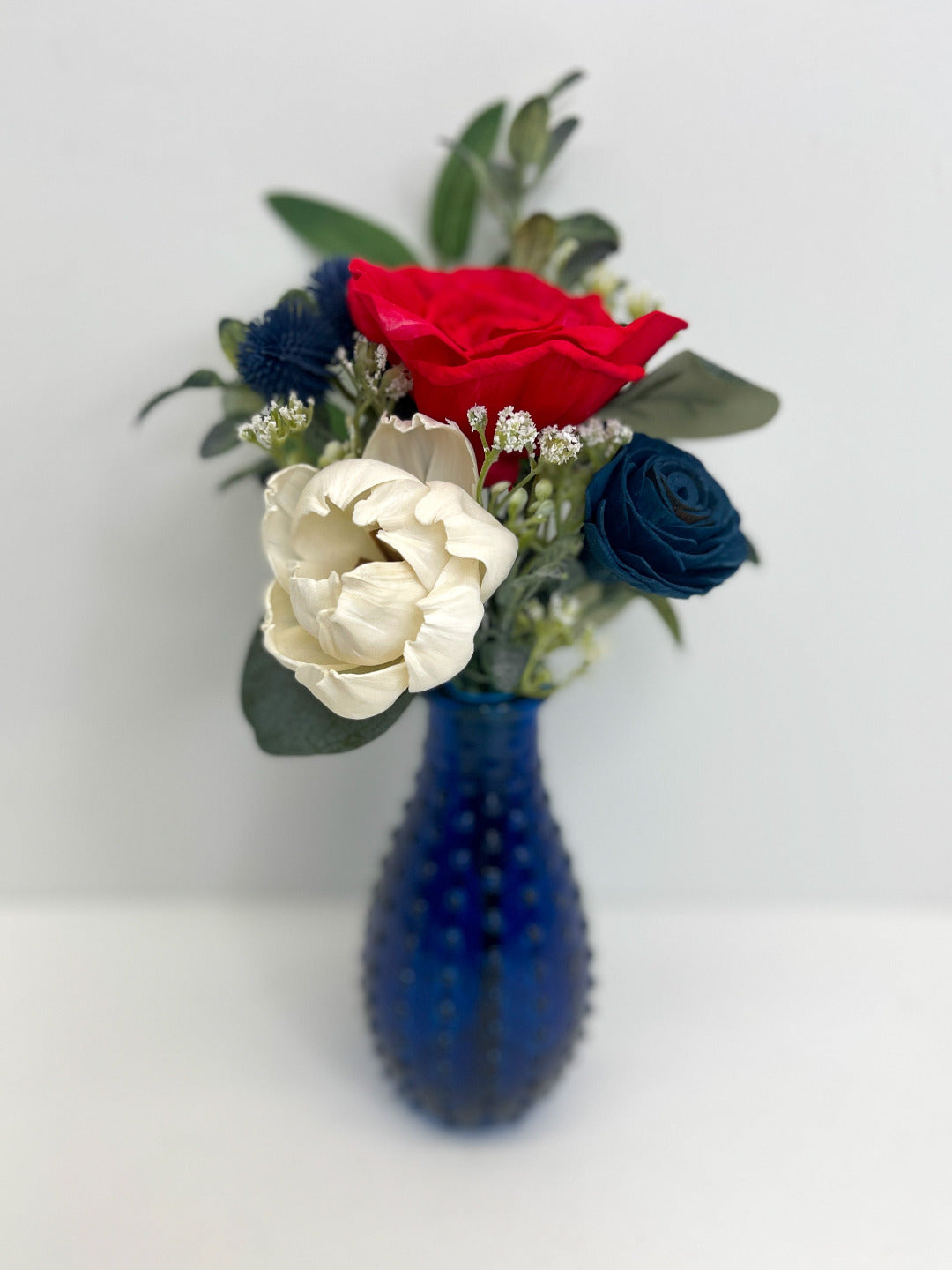 Patriotic Bouquet in Navy Bud Vase