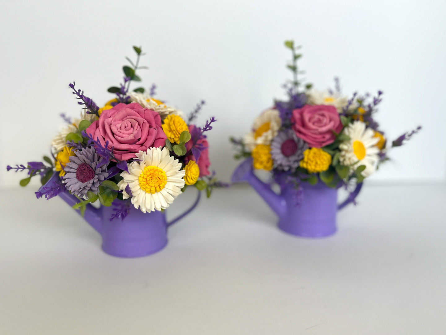 Mini Bright Watering Can Arrangement