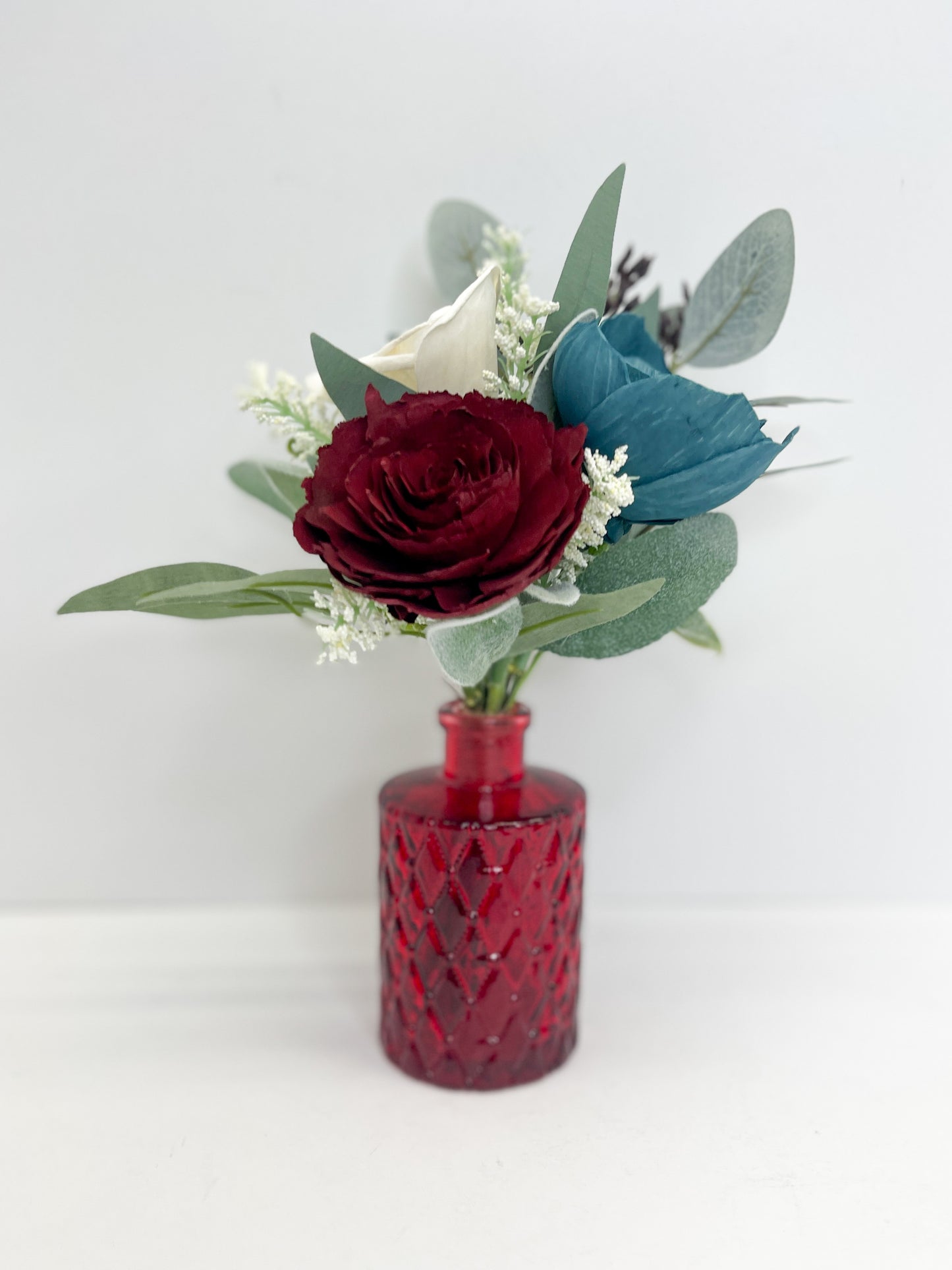 Americana Trio Bouquet in Red Bud Vase