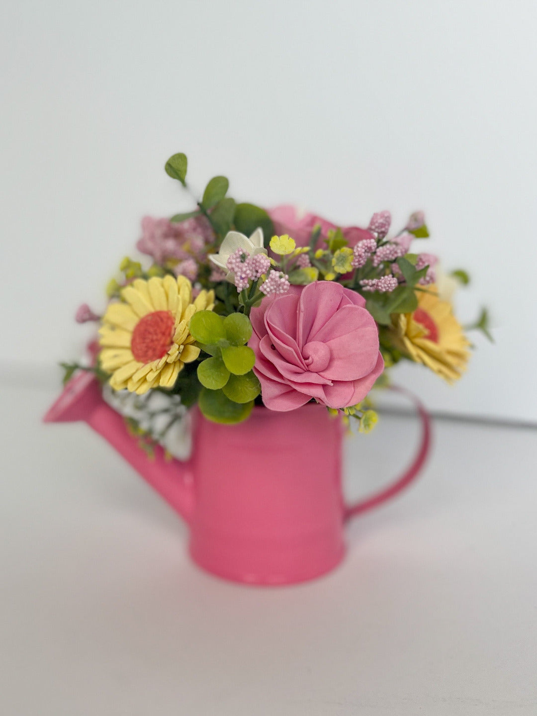 Mini Bright Watering Can Arrangement