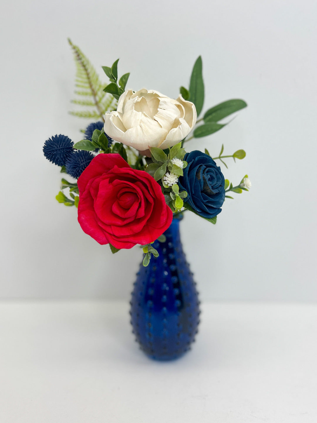 Patriotic Bouquet in Navy Bud Vase