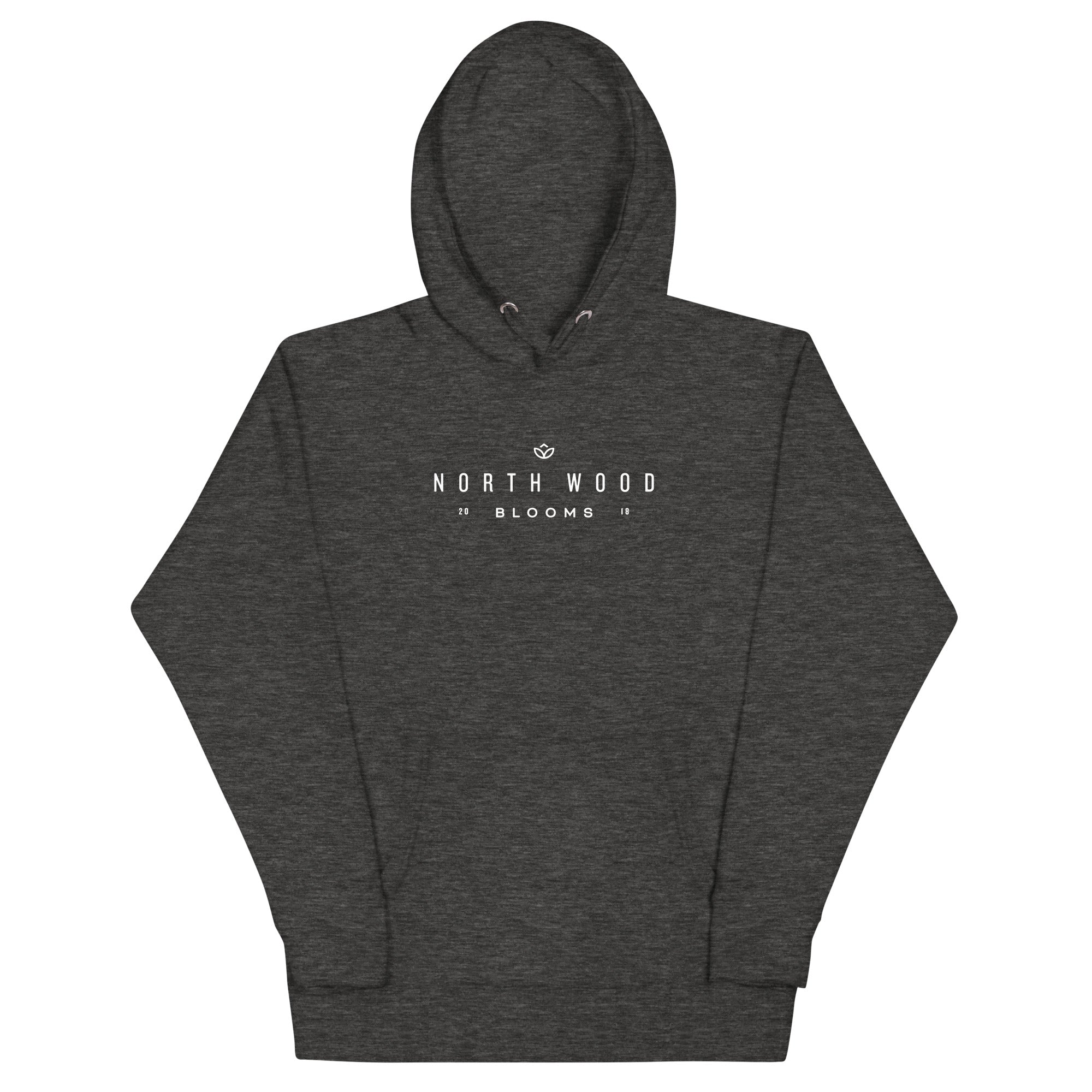 Grey hoodie with white cheap writing